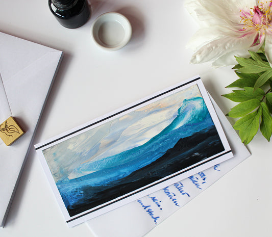 Blue Sympathy Card. White Background